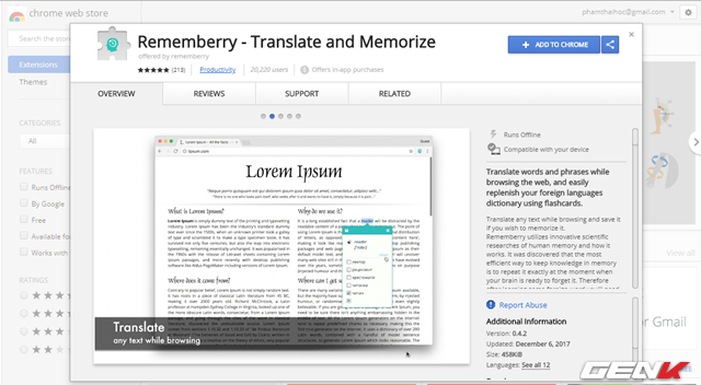 Dùng thử Rememberry, extension dịch thuật nhanh từ và cụm từ ngay trên Chrome - Ảnh 2.
