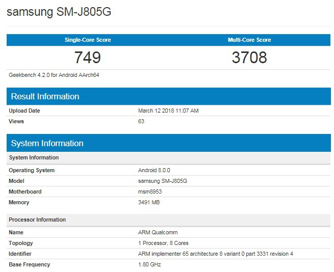 Tiếp theo Galaxy J8, Galaxy J8 cũng lộ diện với chip Snapdragon 625 - Ảnh 2.