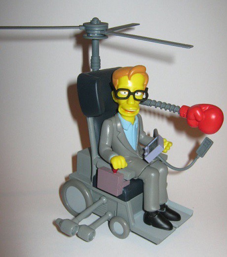  Bức ảnh được Al Jean - biên kịch của series Simpsons đăng tải trên Twitter nhằm tri ân Stephen Hawking. 
