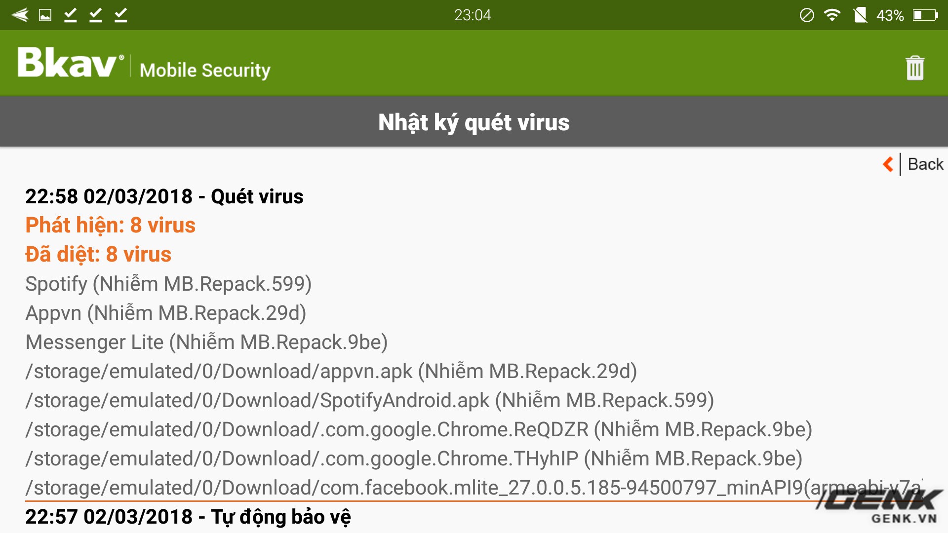  BMS ph&aacute;t hiện ra h&agrave;ng loạt virus khi qu&eacute;t to&agrave;n hệ thống 