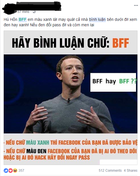 Comment BFF để biết Facebook bị hack hay chưa là tin tức giả mạo - Ảnh 4.