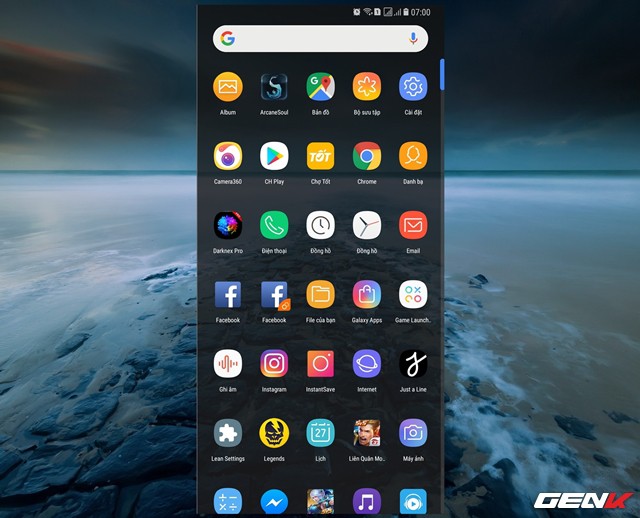  Lean Launcher có giao diện hoàn toàn giống với Pixel Launcher Android P, nhưng nhìn khá đẹp do không còn nền trắng như Pixel Launcher Android P trước đó. 