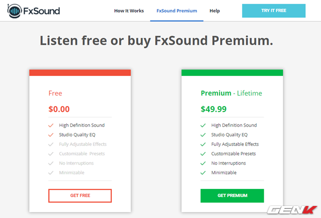 Là phiên bản nâng cấp toàn diện của DFX Audio Enhancer, FXSound được phát hành với 2 phiên bản. Bao gồm phiên bản miễn phí (FREE) và trả phí (Enhancer Premium). Bạn đọc có thể tham khảo sự khác nhau của 2 phiên bản tại đây. 
