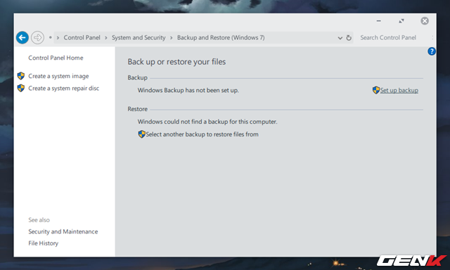 Bước 3: Nhấp vào tùy chọn “Set up backup”. 