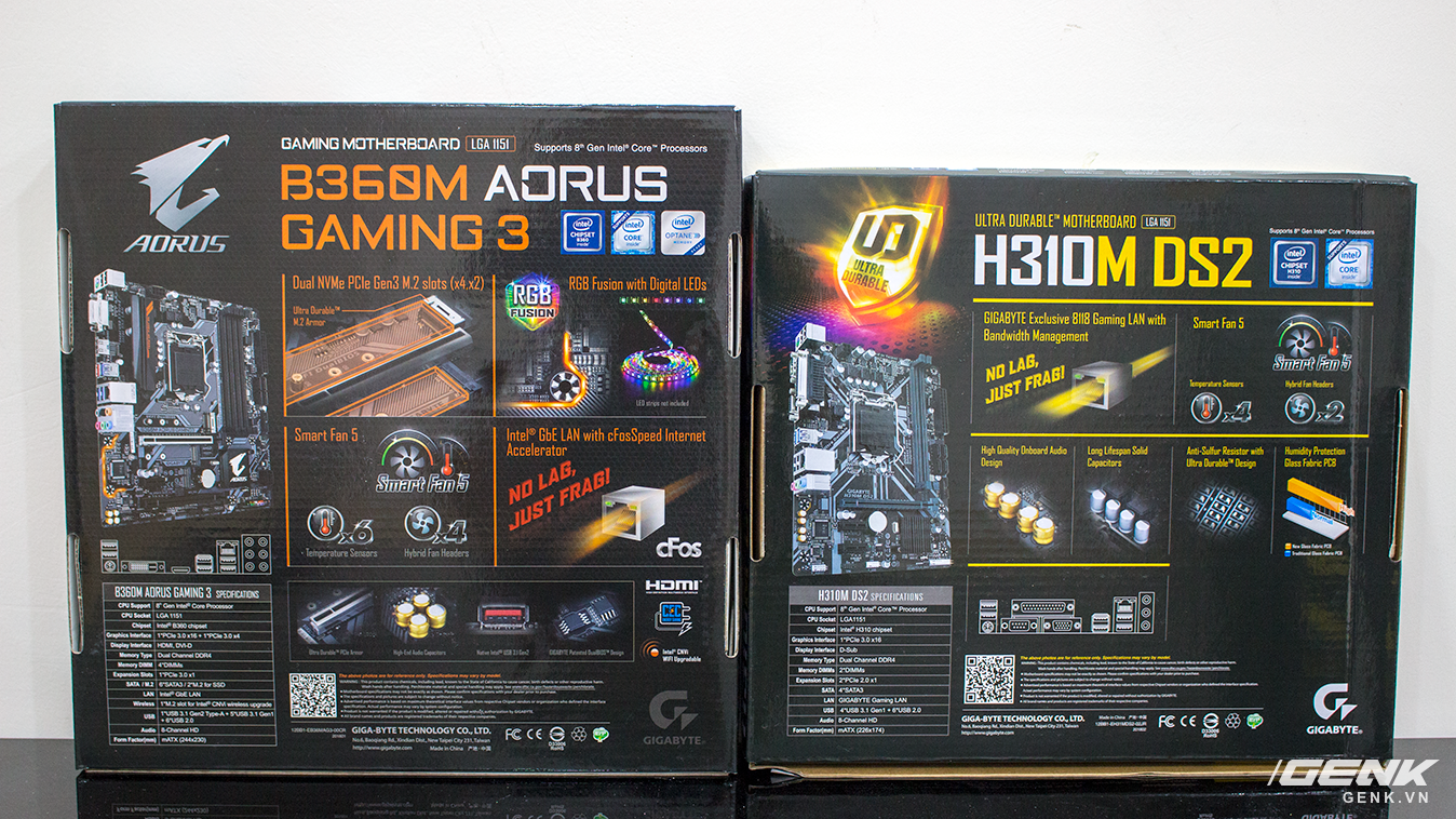 Mở hộp bộ đ&ocirc;i bo mạch chủ Gigabyte H310M DS2 v&agrave; B360M Aorus Gaming 3: Đ&atilde; đến l&uacute;c n&acirc;ng cấp m&aacute;y t&iacute;nh rồi c&aacute;c game thủ ơi! - Ảnh 3.