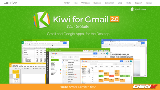  Kiwi for Gmail được cung cấp với 2 phiên bản, bao gồm miễn phí dùng thử 01 tháng và trả phí (gần 10USD/năm). Phiên bản miễn phí mặc dù giới hạn thời gian sử dụng nhưng bạn sẽ được cung cấp mã dùng thử lên đến 01 để trải nghiệm tại trang chủ phần mềm. Phần mềm này hỗ trợ hoàn toàn Windows và macOS. 