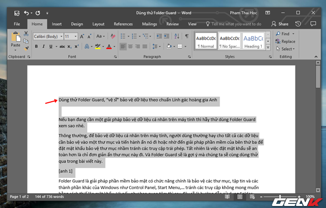Mẹo ẩn đi những đoạn văn bản quan trọng trong Office Word 2016 - Ảnh 11.