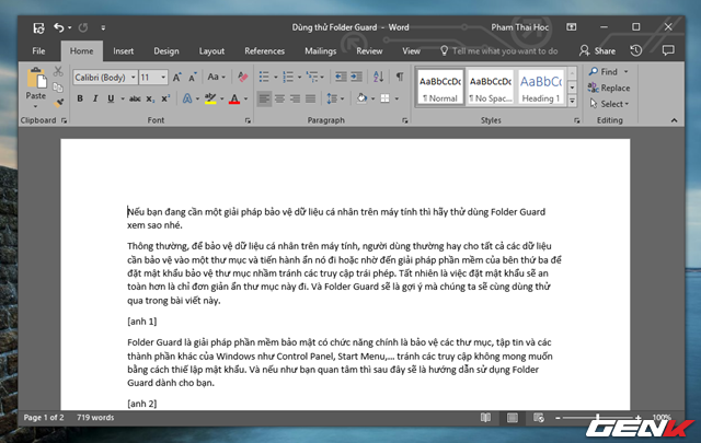 Mẹo ẩn đi những đoạn văn bản quan trọng trong Office Word 2016 - Ảnh 7.