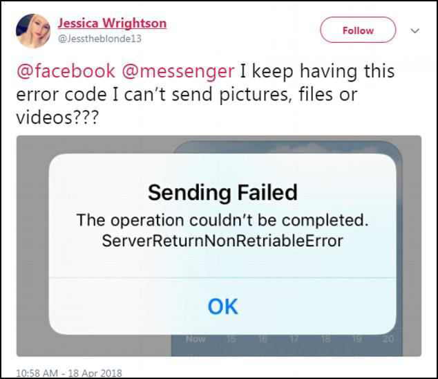 Ứng dụng Messenger gặp lỗi trên diện rộng, nhiều người dùng không thể gửi nổi được tấm ảnh nào - Ảnh 3.
