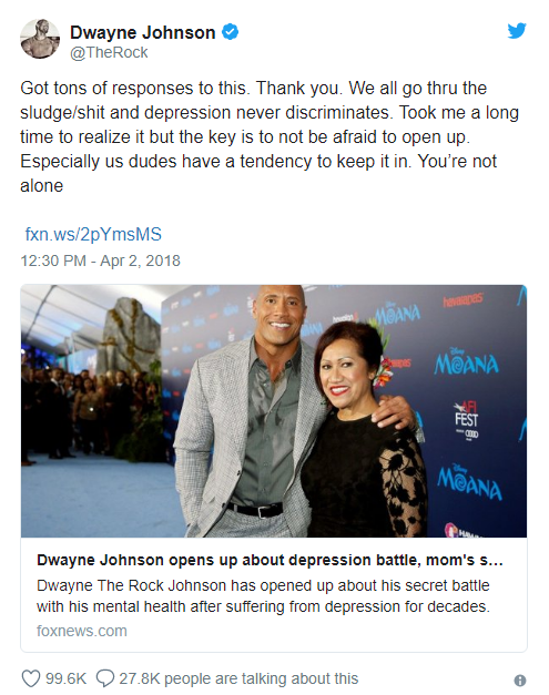 Là người hùng phim hành động, ít ai biết rằng Dwayne “The Rock” Johnson từng sống chung với trầm cảm, bế tắc đến mức khóc liên tục - Ảnh 2.