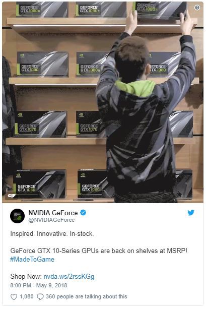 Nvidia xác nhận giá của dòng GPU GeForce GTX 10-series đã ổn định trở lại - Ảnh 1.