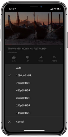 YouTube chính thức hỗ trợ video HDR cho iPhone X và bộ đôi iPhone 8/8 Plus - Ảnh 1.