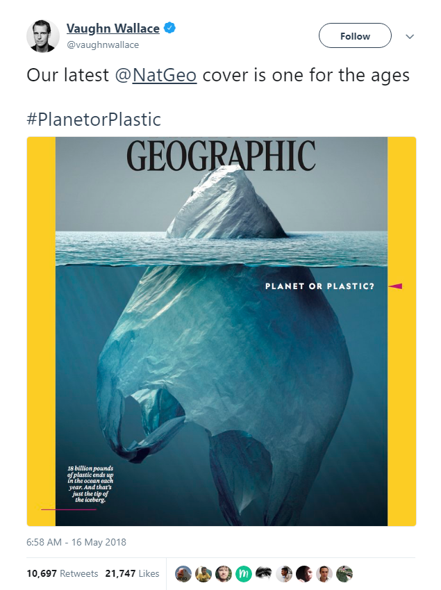 Bìa tạp chí với chủ đề rác thải nhựa của Nat Geo quá đỗi tuyệt vời, khiến Internet không ngừng nhắc đến nó - Ảnh 2.