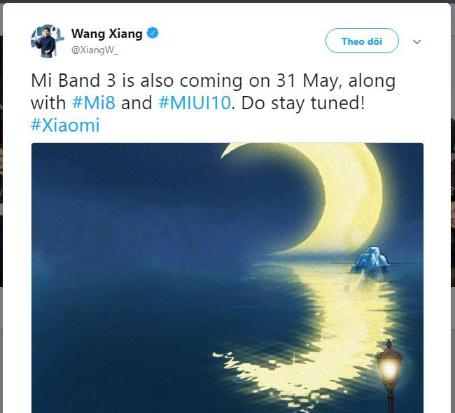 Sếp Xiaomi xác nhận Mi Band 3 sẽ ra mắt cùng Mi 8 và MIUI 10 vào ngày 31/5 - Ảnh 1.