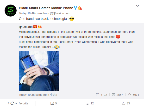 CEO Xiaomi xác nhận thiết bị mình đeo trên tay chính là Mi Band 3 - Ảnh 1.