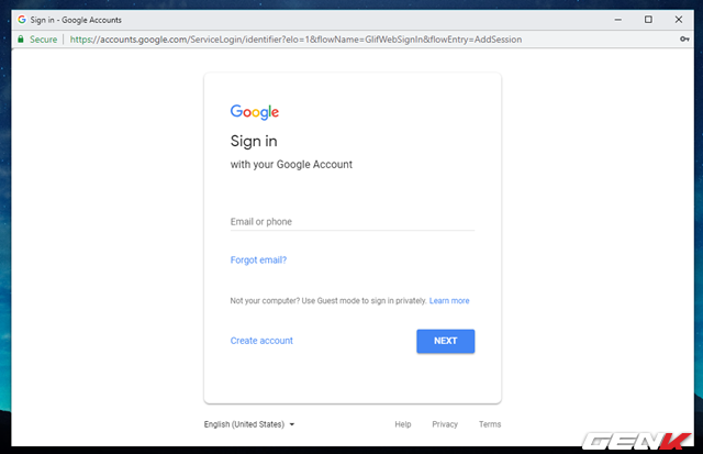  Bước 4: Giờ bạn hãy mở cửa sổ trình duyệt khác và truy cập vào trang web “contacts.google.com”, sau đó dùng tài khoản Google mà bạn muốn sử dụng trên chiếc smartphone đăng nhập vào. 