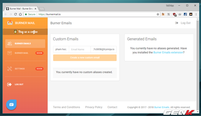 Với Burner Emails, bạn sẽ hạn chế được tình trạng spam email khi đăng ký thông tin trên internet - Ảnh 7.