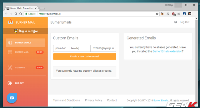 Với Burner Emails, bạn sẽ hạn chế được tình trạng spam email khi đăng ký thông tin trên internet - Ảnh 8.