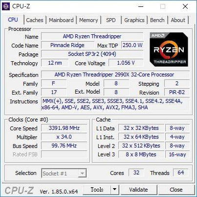 Lộ diện thông số chi tiết của quái vật CPU 32 nhân Threadripper 2990X: Xung nhịp 3,4 GHz, tiêu tốn 250W điện năng - Ảnh 2.