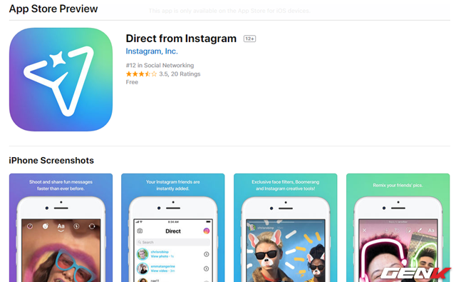 Dùng thử Direct, ứng dụng nhắn tin trực tiếp chính chủ từ Instagram - Ảnh 2.