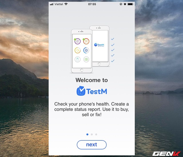  Ở lần đầu tiên sử dụng, TestM sẽ hiển thị giao diện chào mừng và cung cấp một số thông tin cơ bản về chức năng chính mà ứng dụng mang đến cho bạn. 