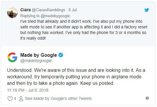 Một số mẫu Google Pixel 2 gặp lỗi ứng dụng camera, không thể chụp ảnh/quay video - Ảnh 1.