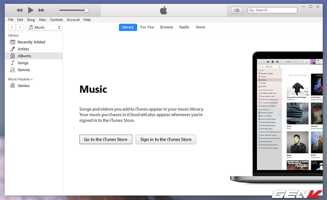  Bước 1: Khởi động iTunes trên máy tính và đảm bảo rằng bạn đang sử dụng phiên bản mới nhất. 