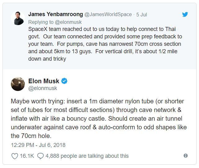 Elon Musk đề xuất phương án cực kỳ sáng tạo để giải cứu đội bóng Thái Lan - Ảnh 1.