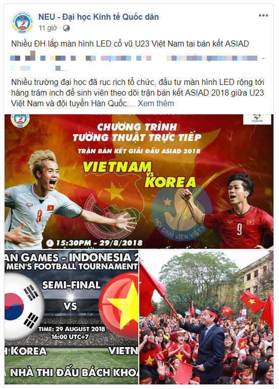 Hàng loạt trường Đại học cho sinh viên nghỉ học, lập đàn cầu nắng để cổ vũ đội tuyển Việt Nam - Ảnh 7.