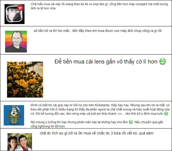  Một số bình luận của người Việt về chiếc gá kẹp này 