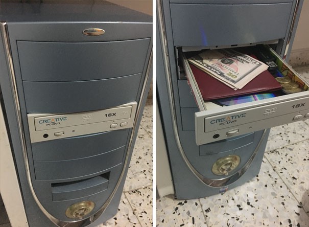  Những chiếc cây máy tính với ổ đĩa DVD hoàn toàn có thể trở thành nơi giấu đồ tuyệt vời 