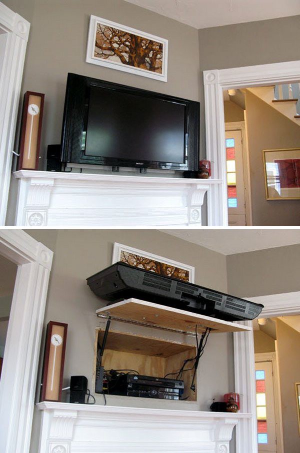  Nếu nhà bạn dùng TV treo tường thì đây có thể là một gợi ý khá thú vị 