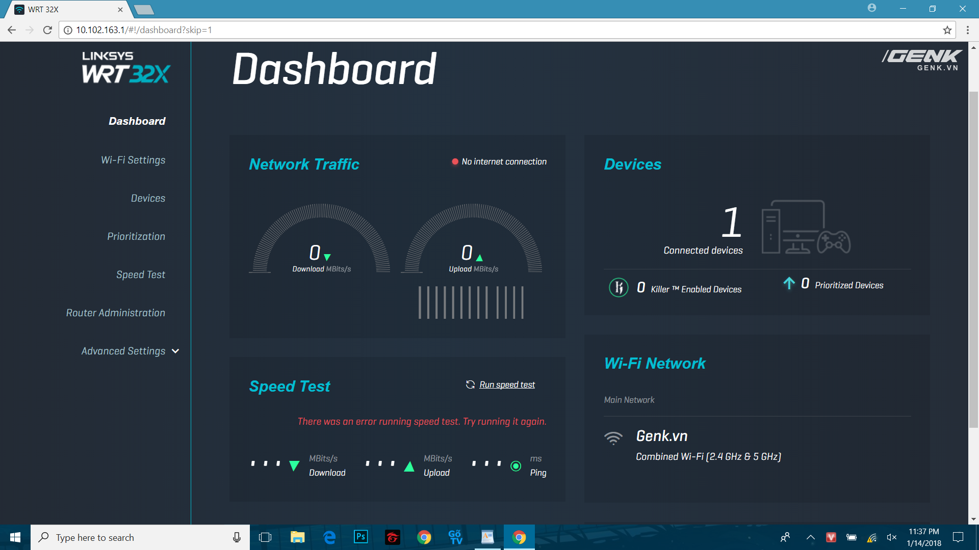 Linksys WRT32x Router Gaming Bộ định tuyến đúng chất dành riêng cho