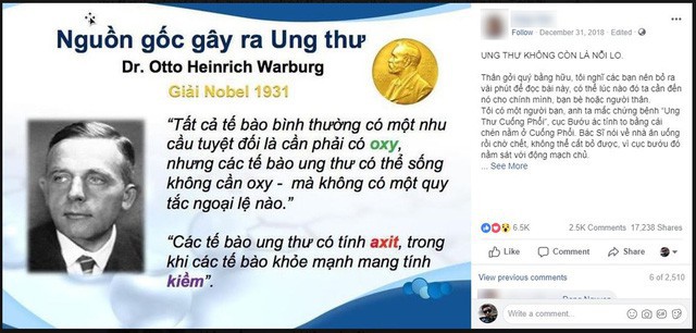 Ung thư tự chết nhờ kiêng thịt sữa, đường bột, lý thuyết này có gì mà khiến hàng triệu bệnh nhân và người thân mù quáng tin tưởng đến thế? - Ảnh 2.