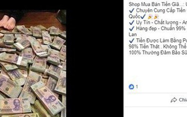 Ngang nhiên rao bán tiền giả trên Facebook dịp giáp Tết - Ảnh 1.