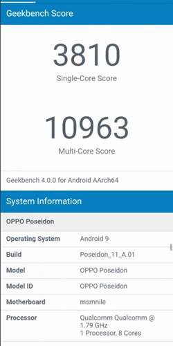 Flagship Oppo tên mã Poseidon xuất hiện trên Geekbench, chip Snapdragon 855, Android Pie - Ảnh 1.