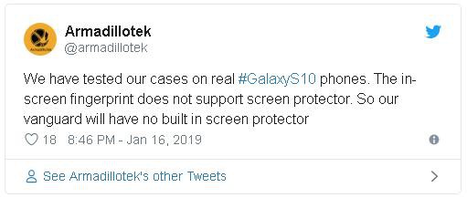 Cảm biến vân tay dưới màn hình của Galaxy S10 sẽ không hoạt động với miếng dán màn hình? - Ảnh 2.