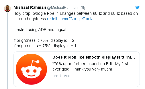 Bật mí bí mật: Màn hình 90Hz của Google Pixel 4 không phải lúc nào cũng hoạt động - Ảnh 2.