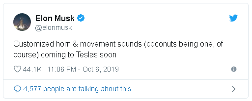 Elon Musk sẽ cho phép khách hàng của Tesla đổi tiếng còi xe thành tiếng dê kêu, hay thậm chí là tiếng “thả bom” - Ảnh 2.