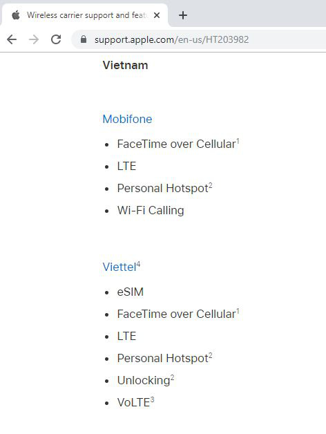 Đây là nhà mạng Việt Nam duy nhất được Apple công bố có thể dùng VoLTE và eSIM - Ảnh 1.
