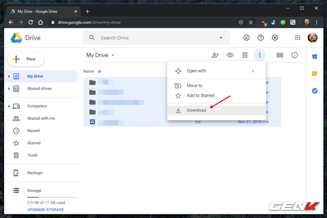 Cách tải nhanh toàn bộ tài liệu đã lưu trên Google Drive về máy tính - Ảnh 4.