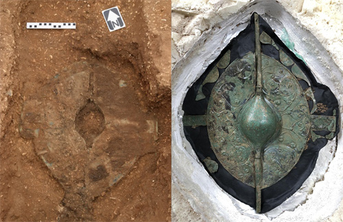 Phát hiện mộ cổ 2000 năm tuổi chứa hài cốt chiến binh thời Đồ Sắt, bên trong chứa tấm khiên có giá trị đến không ngờ - Ảnh 3.