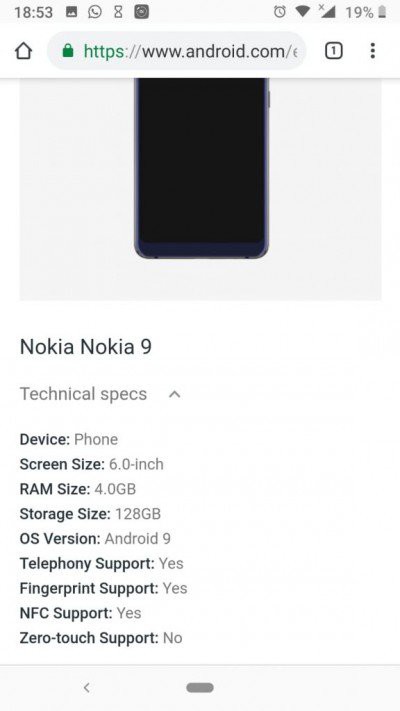 Google vô tình tiết lộ thông số Nokia 9 PureView, chip Snapdragon 845 năm ngoái và chỉ có 4GB RAM - Ảnh 1.
