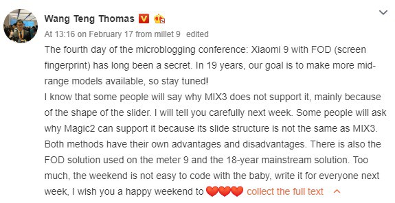 Sếp Xiaomi: Sau dòng cao cấp Mi-series, chúng tôi sẽ đưa cảm biến vân tay dưới màn hình lên dòng tầm trung - Ảnh 2.