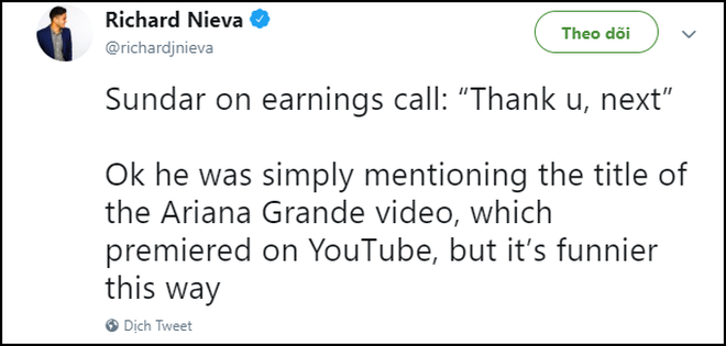 thank you, next được CEO Google nức nở khen khiến ai cũng ngạc nhiên, phải chăng ông cũng là fan Ariana Grande? - Ảnh 4.