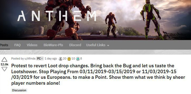 Tung cập nhật làm giảm tỷ lệ rơi đồ, nhà phát triển game Anthem bị cộng đồng dọa nghỉ chơi cả tuần - Ảnh 2.