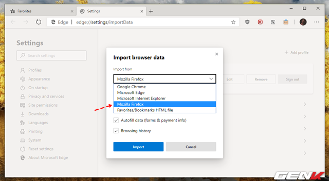 Cách đồng bộ bookmarks, mật khẩu,… và các dữ liệu trình duyệt khác vào Microsoft Edge mới - Ảnh 5.