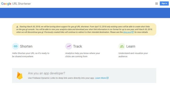 Kể từ b&acirc;y giờ, tr&igrave;nh r&uacute;t gọn Goo.gl ch&iacute;nh thức bị khai tử - Ảnh 2.