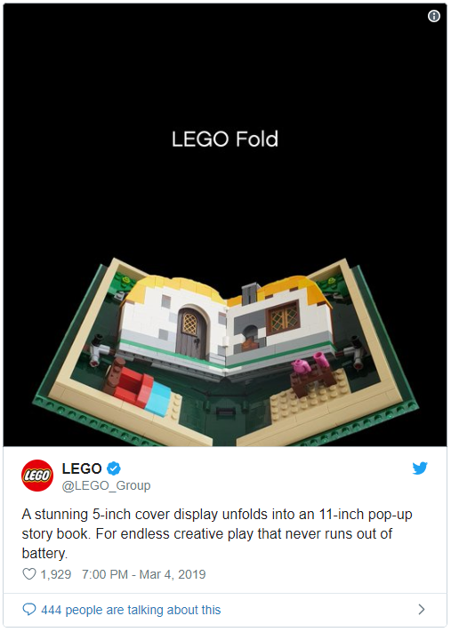 Học tập Samsung, Lego cũng ra mắt thiết bị gập riêng của mình - Ảnh 1.