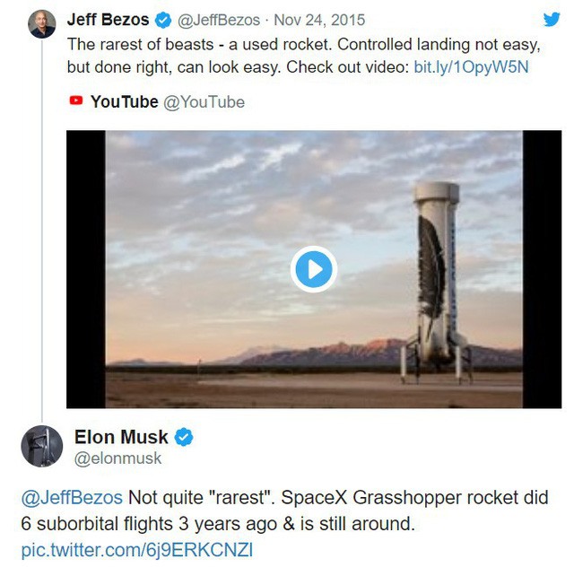 Elon Musk vừa ‘troll’ Jeff Bezos trên Twitter, gọi ông chủ Amazon là ‘đồ bắt chước’ - Ảnh 2.